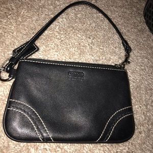 Small leather Coach, looks new